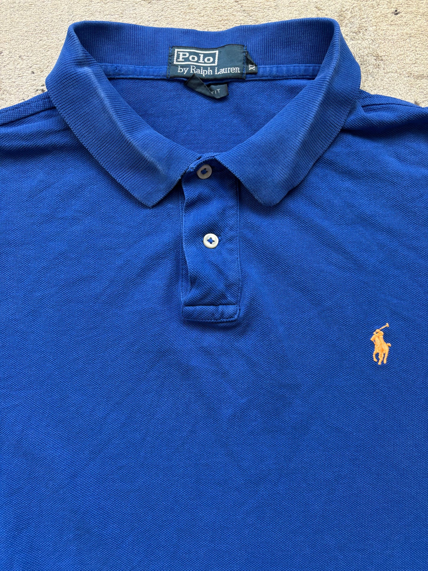 RALPH LAUREN POLO SHIRT BLUE (L)