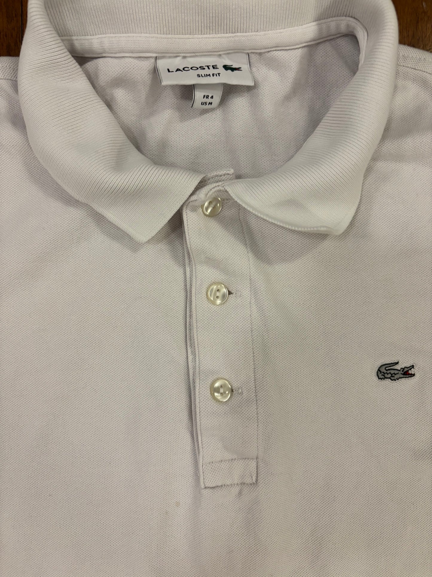 LACOSTE POLO SHIRT WHITE (M)