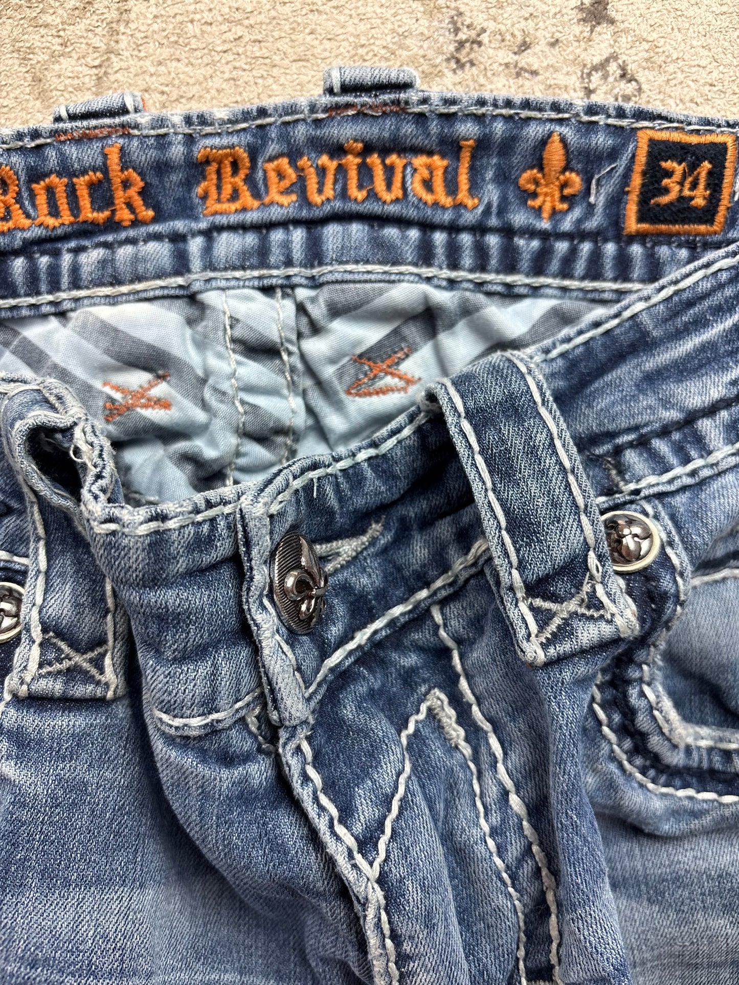 ROCK REVIVAL JEANS W34 L30 #RR2