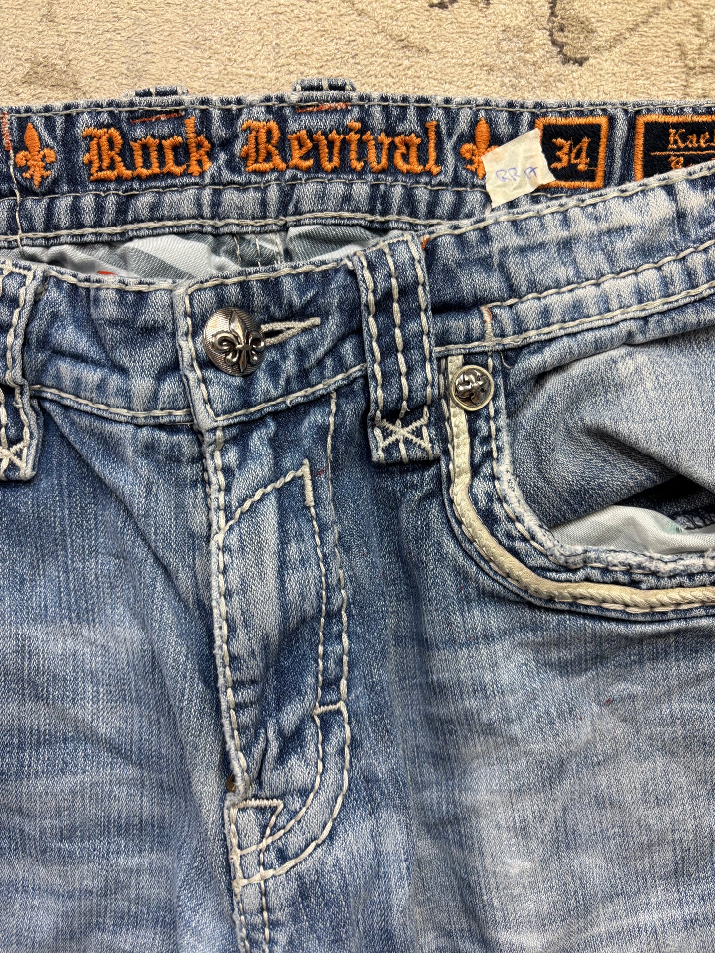 ROCK REVIVAL JEANS W34 L32 #RR17