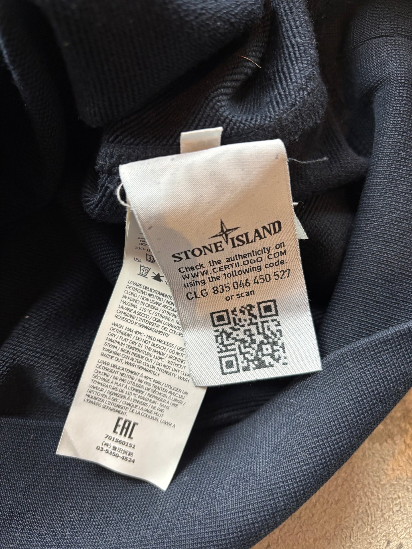 STONE ISLAND NAVY 2in1 SWEATER (M)