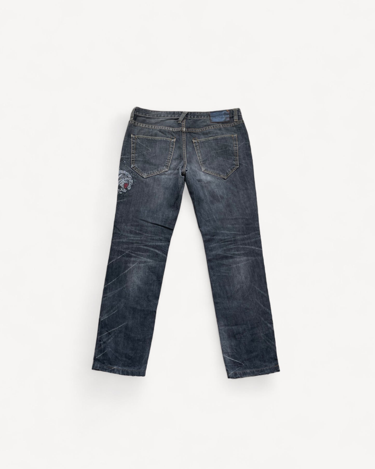 JAPANESE EMBROIDERED DENIM W34 L32 #JAP6