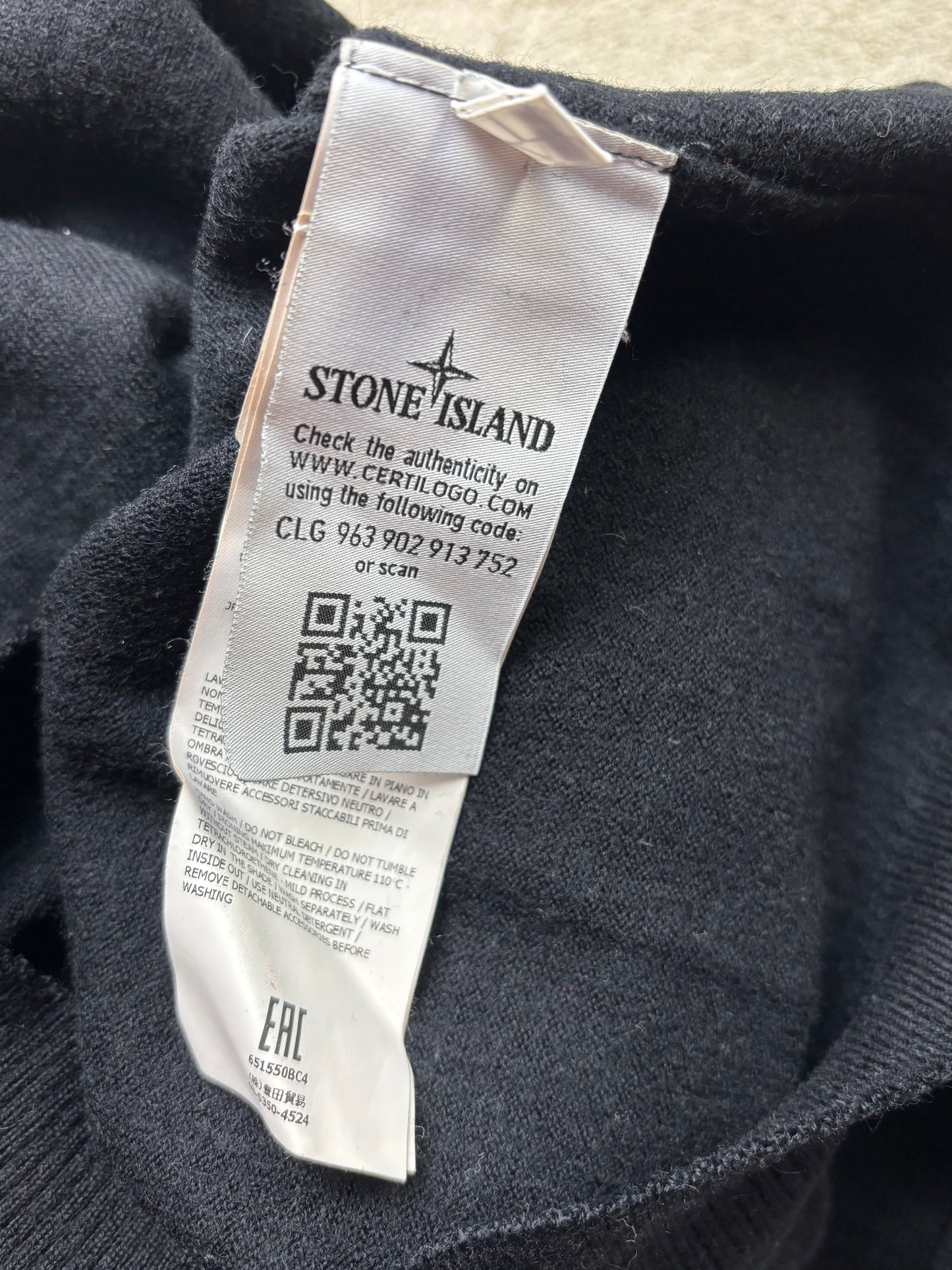 STONE ISLAND BLACK KNIT (S)
