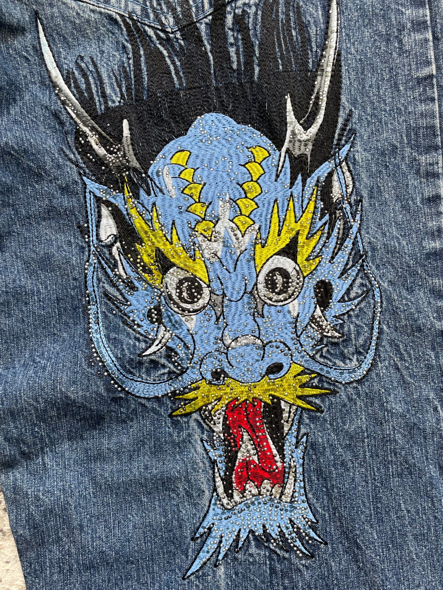 JAPANESE EMBROIDERED DENIM W36 L34 #JAP12