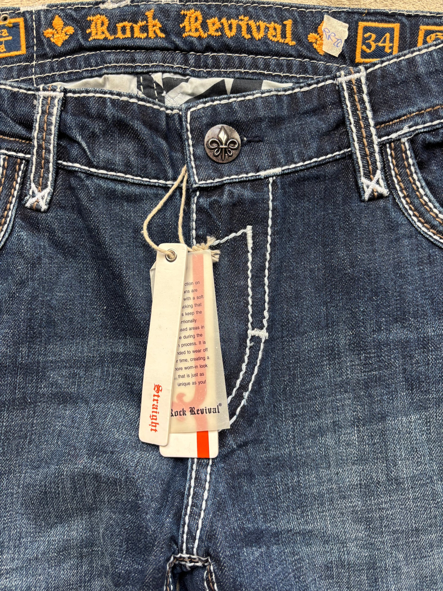 ROCK REVIVAL JEANS W34 L32 #RR20