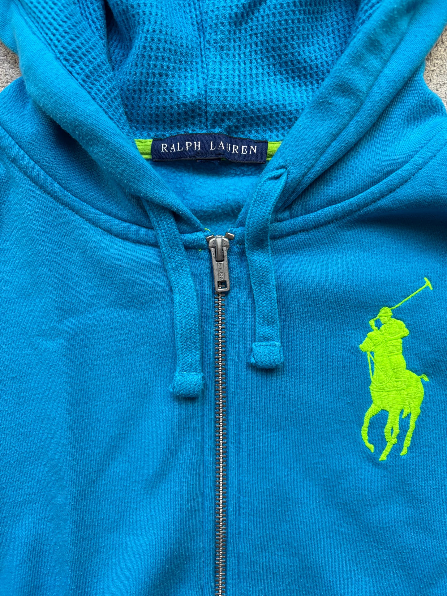 RALPH LAUREN BLUE ZIP UP HOODIE (S)