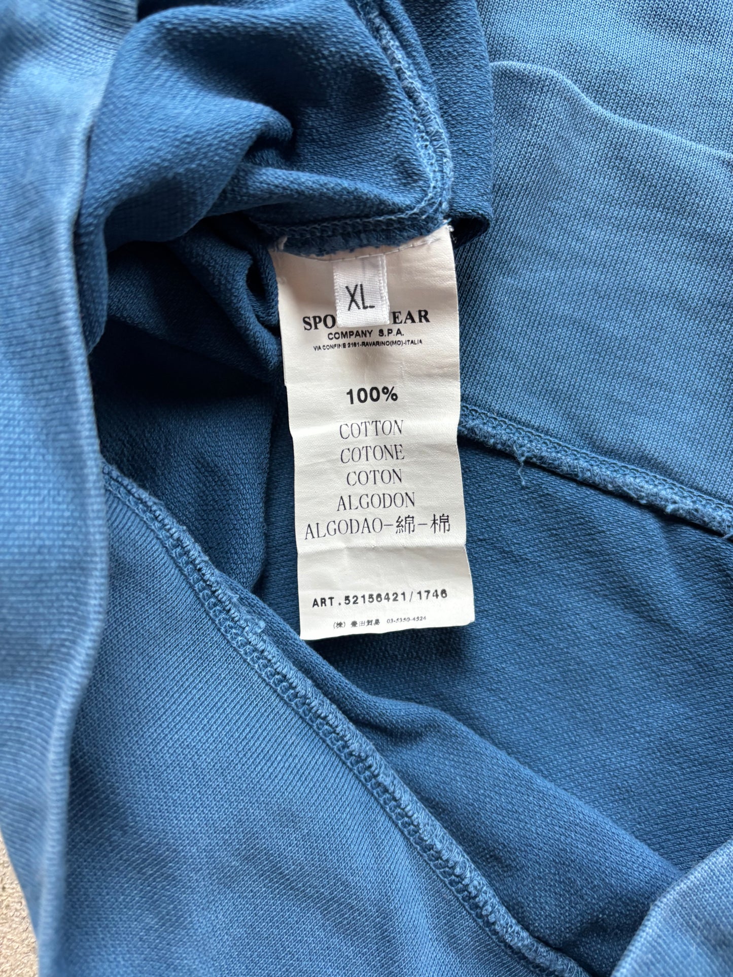STONE ISLAND BLUE HALF ZIP UP KNIT (M)
