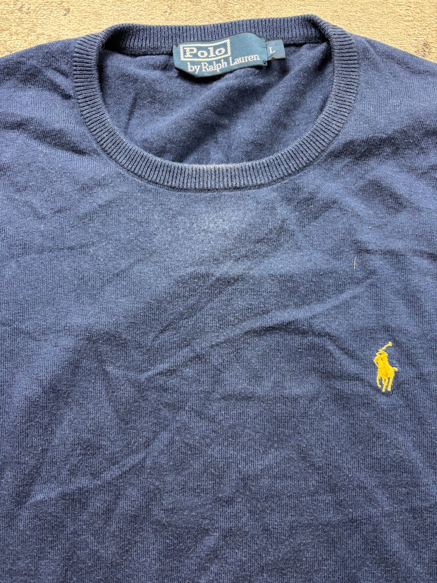 RALPH LAUREN NAVY KNIT (L)