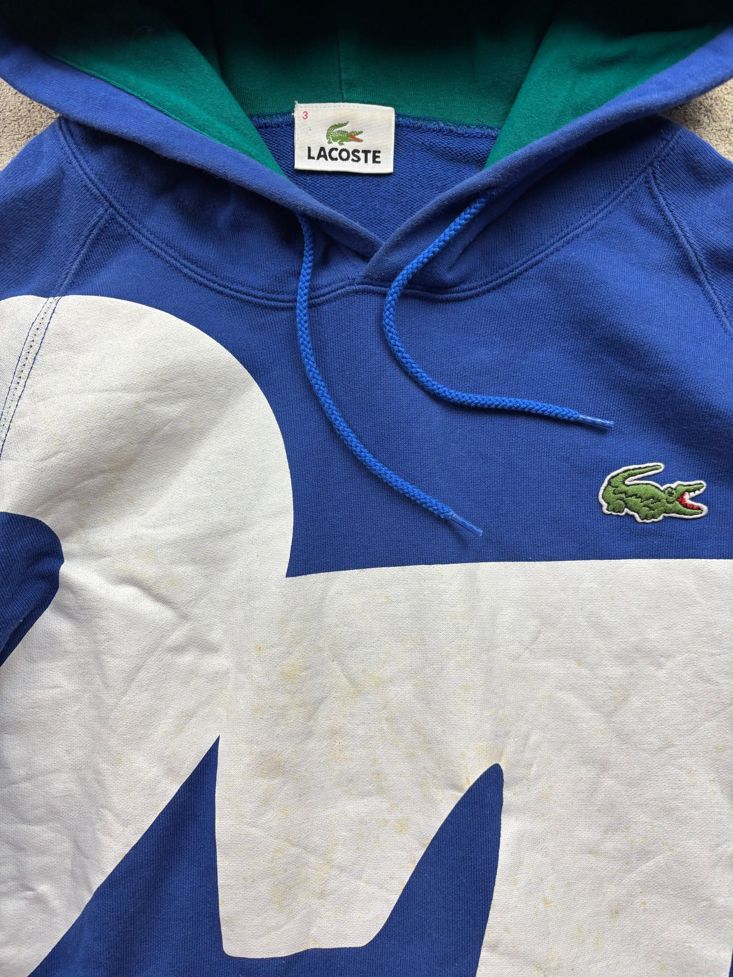 LACOSTE BLUE HOODIE (S)
