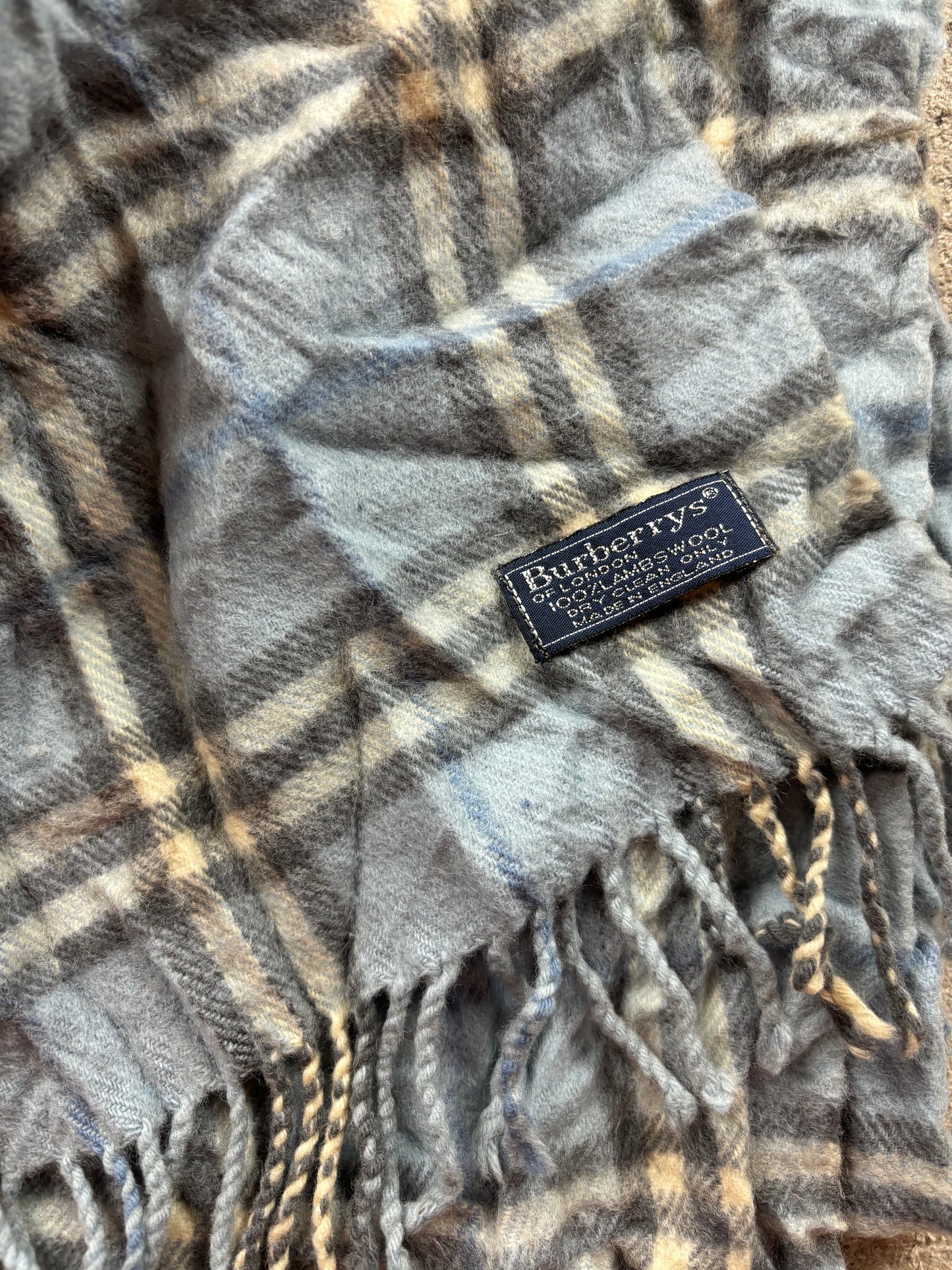 BURBERRY NOVACHECK SCARF BLUE