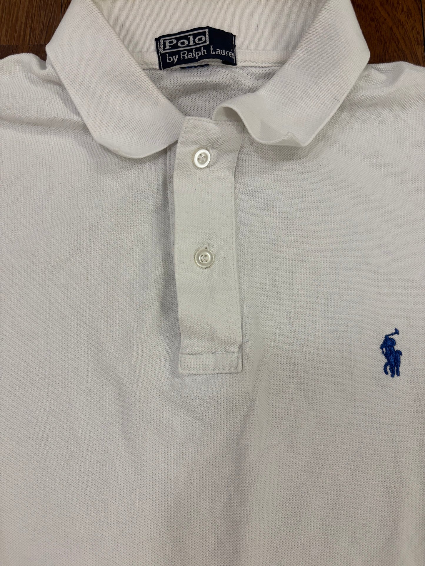 RALPH LAUREN POLO SHIRT WHITE (L)