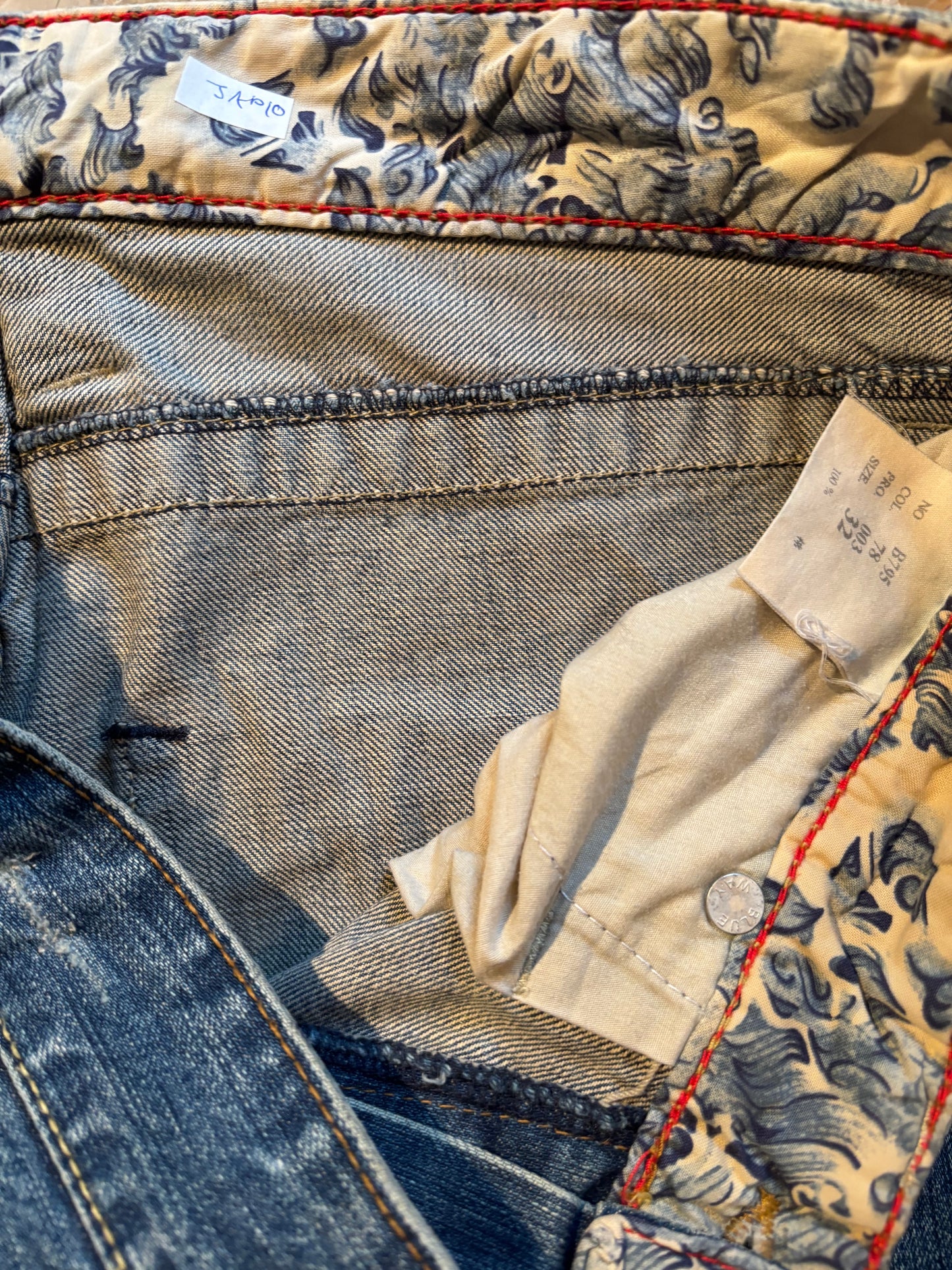 JAPANESE EMBROIDERED DENIM W32 L30 #JAP10
