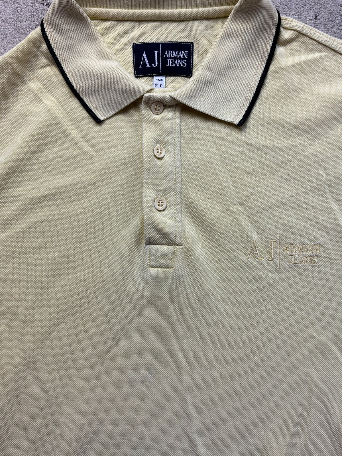 ARMANI YELLOW POLO SHIRT (M)