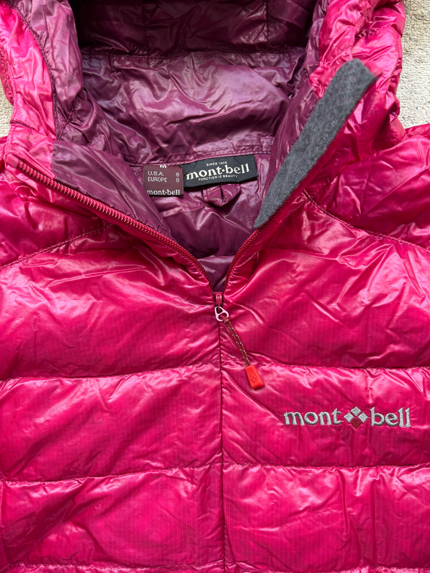 MONTBELL PINK PUFFER JACKET (S)