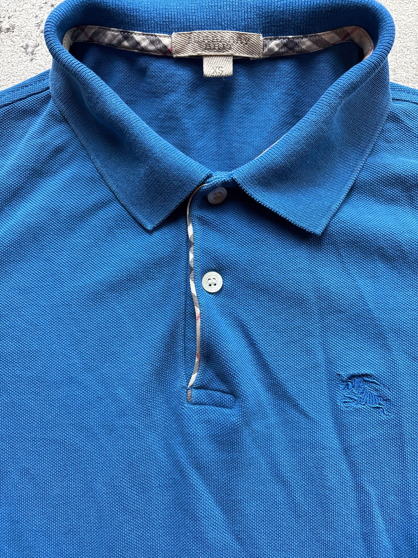 BURBERRY BLUE POLO SHIRT (XS)