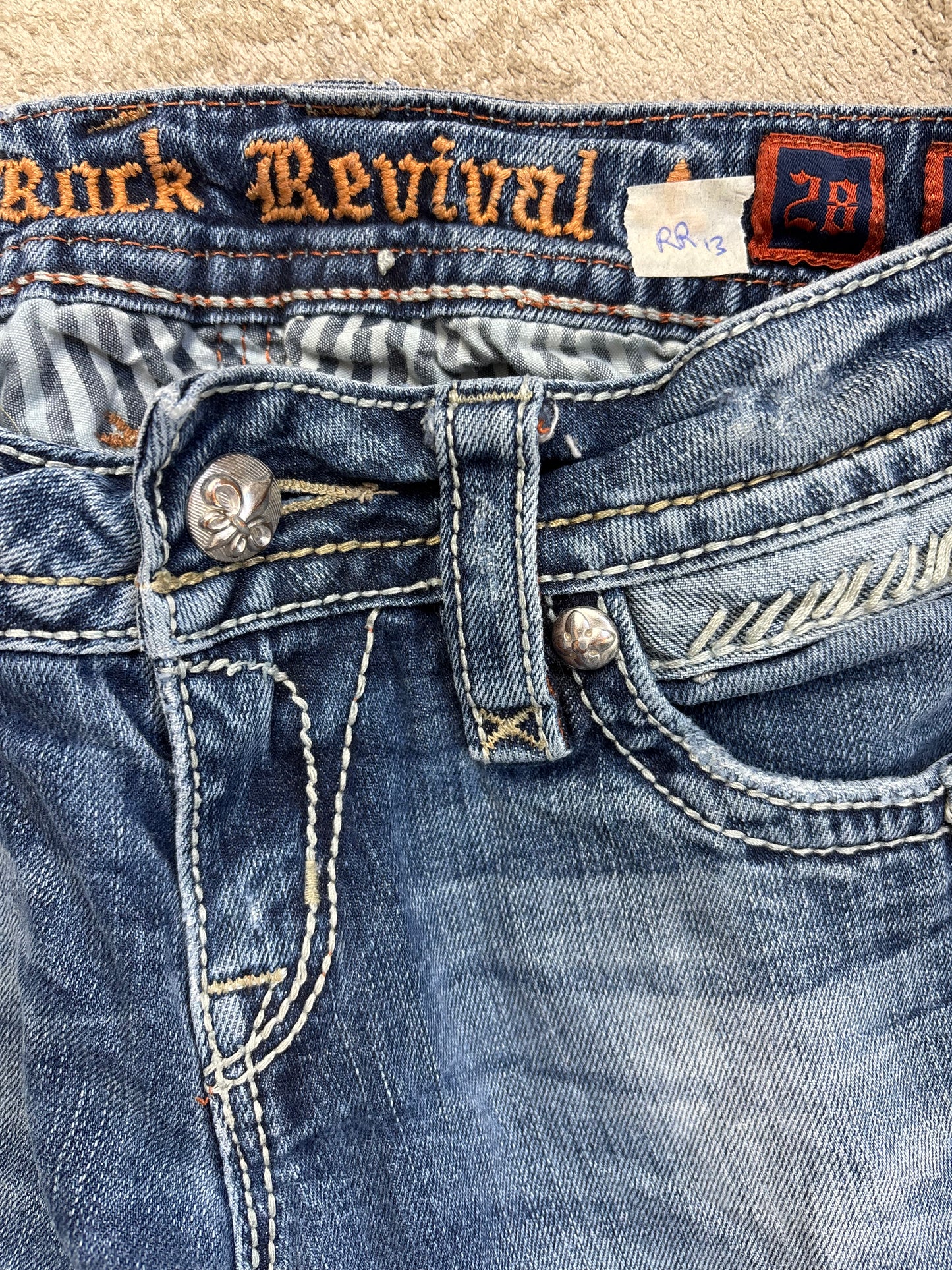 ROCK REVIVAL JEANS W28 L32 #RR13