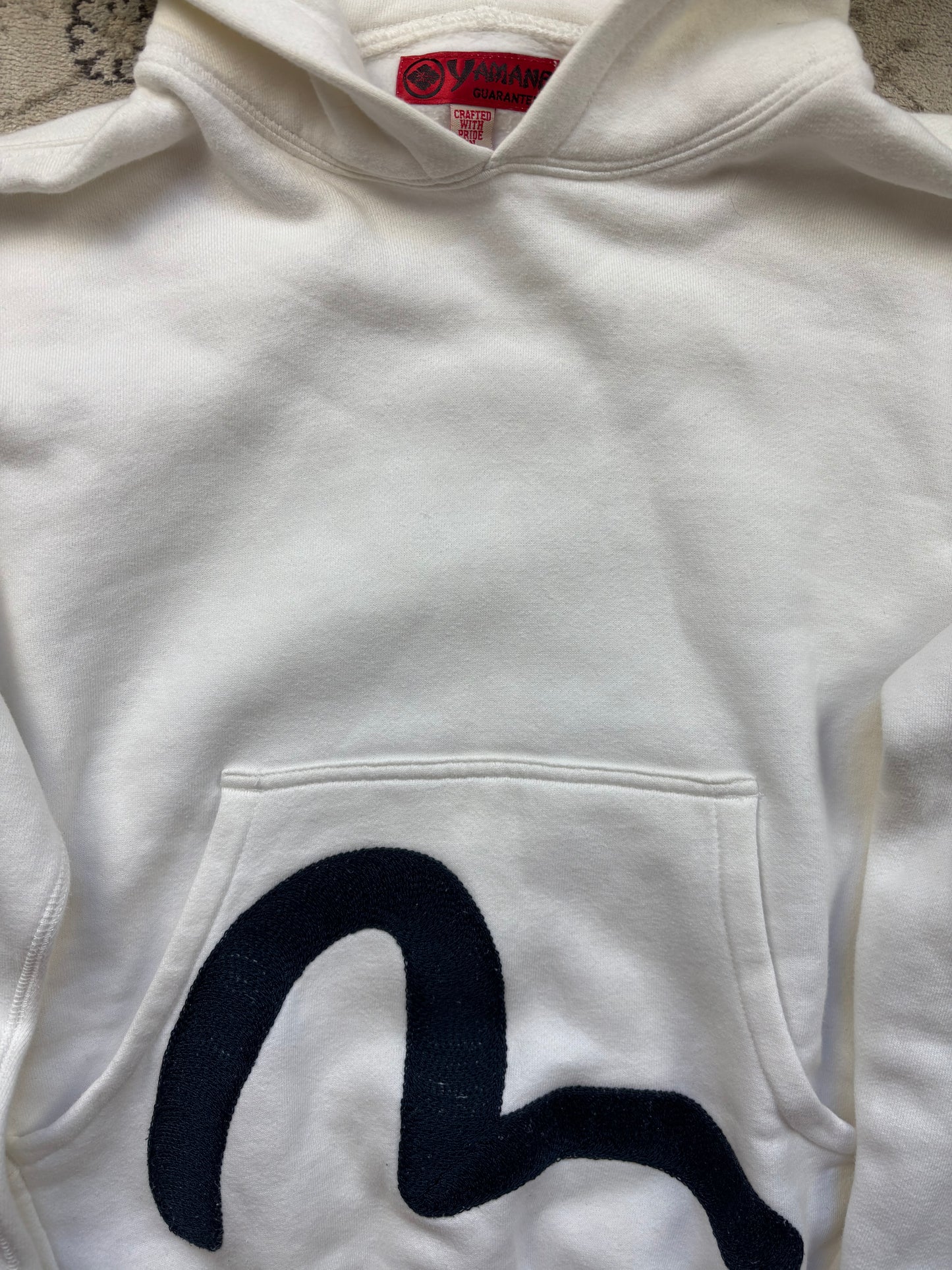 EVISU WHITE HOODIE (S)