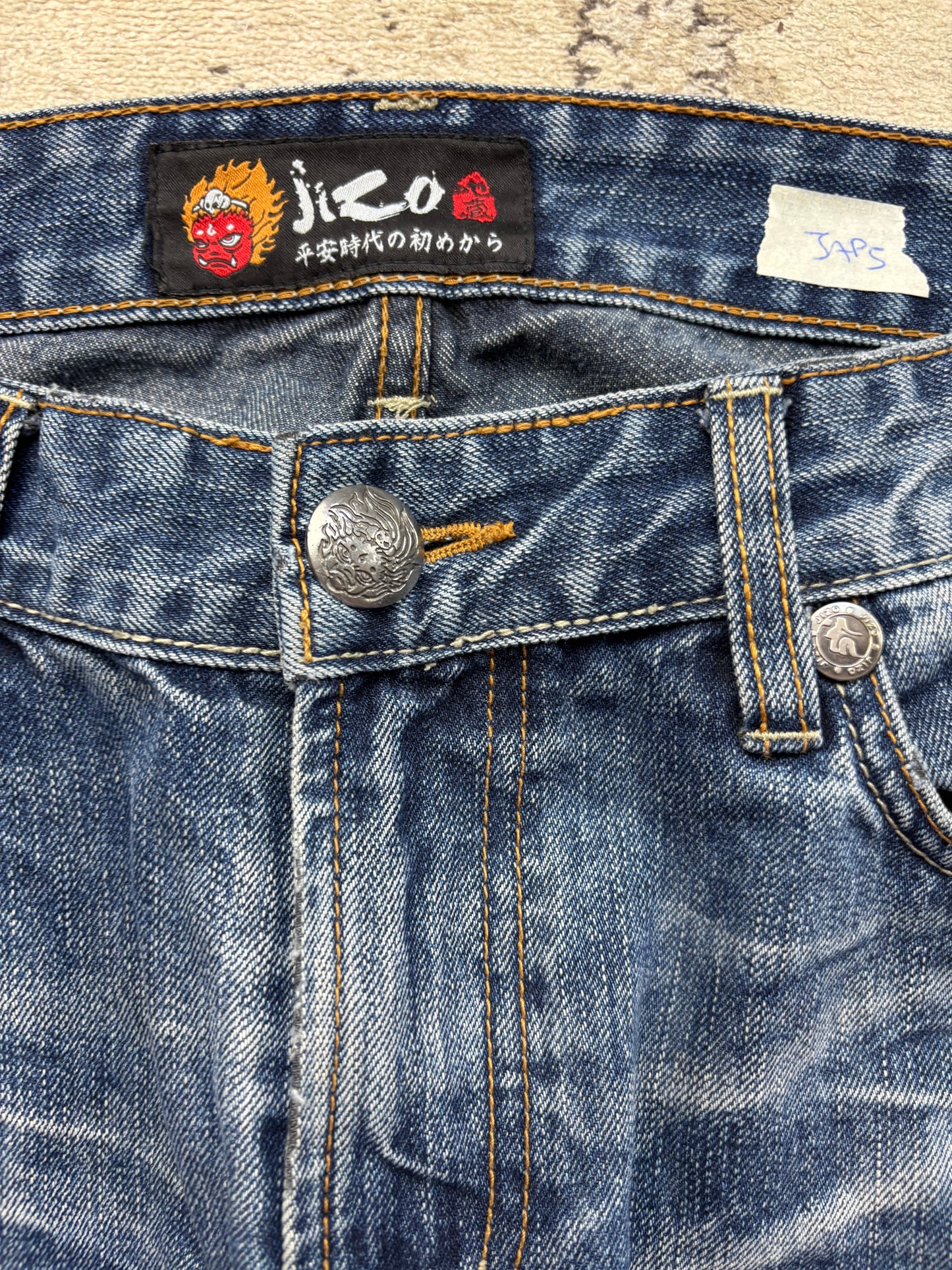 JAPANESE EMBROIDERED DENIM W32 L32 #JAP5