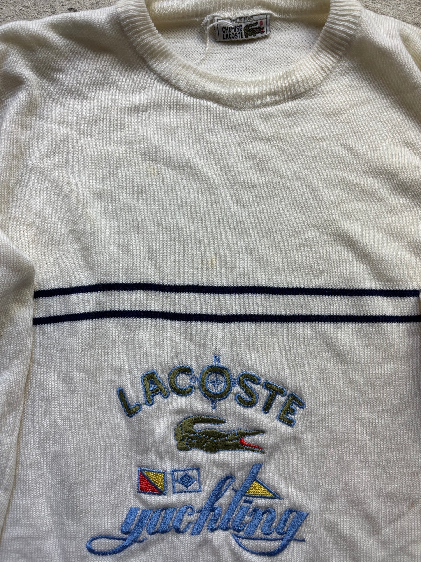 LACOSTE WHITE KNIT (L)