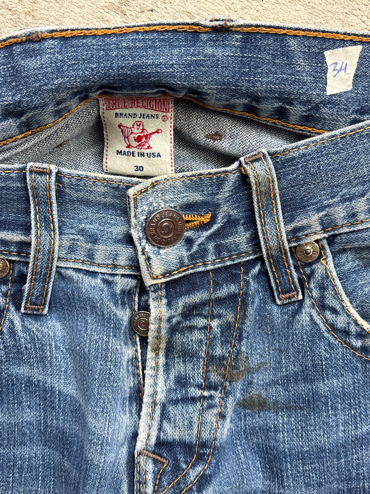 TRUE RELIGION JEANS W30 L34 #TR34