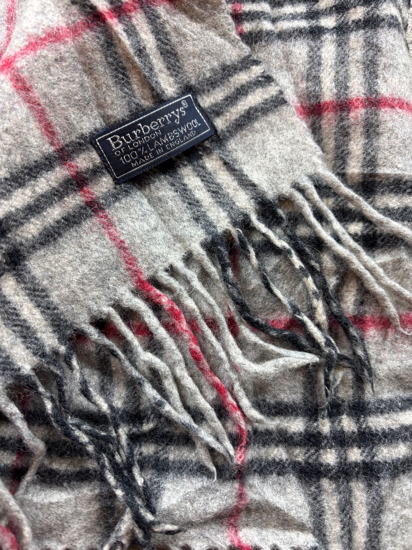 BURBERRY NOVACHECK SCARF LIGHT GREY