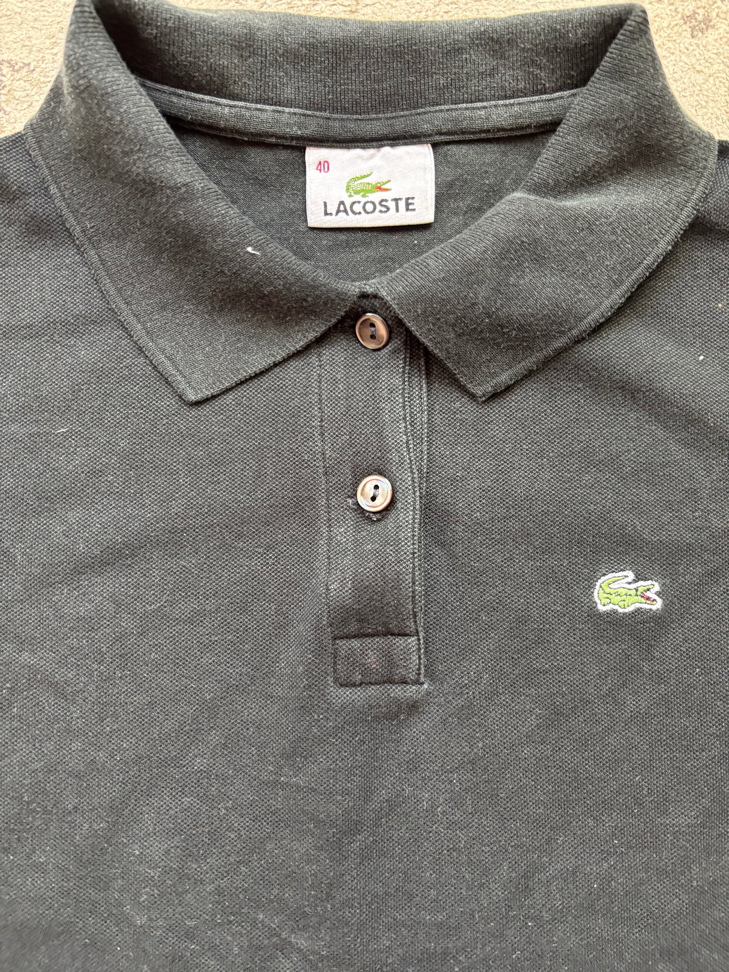 LACOSTE POLO SHIRT BLACK (XS)