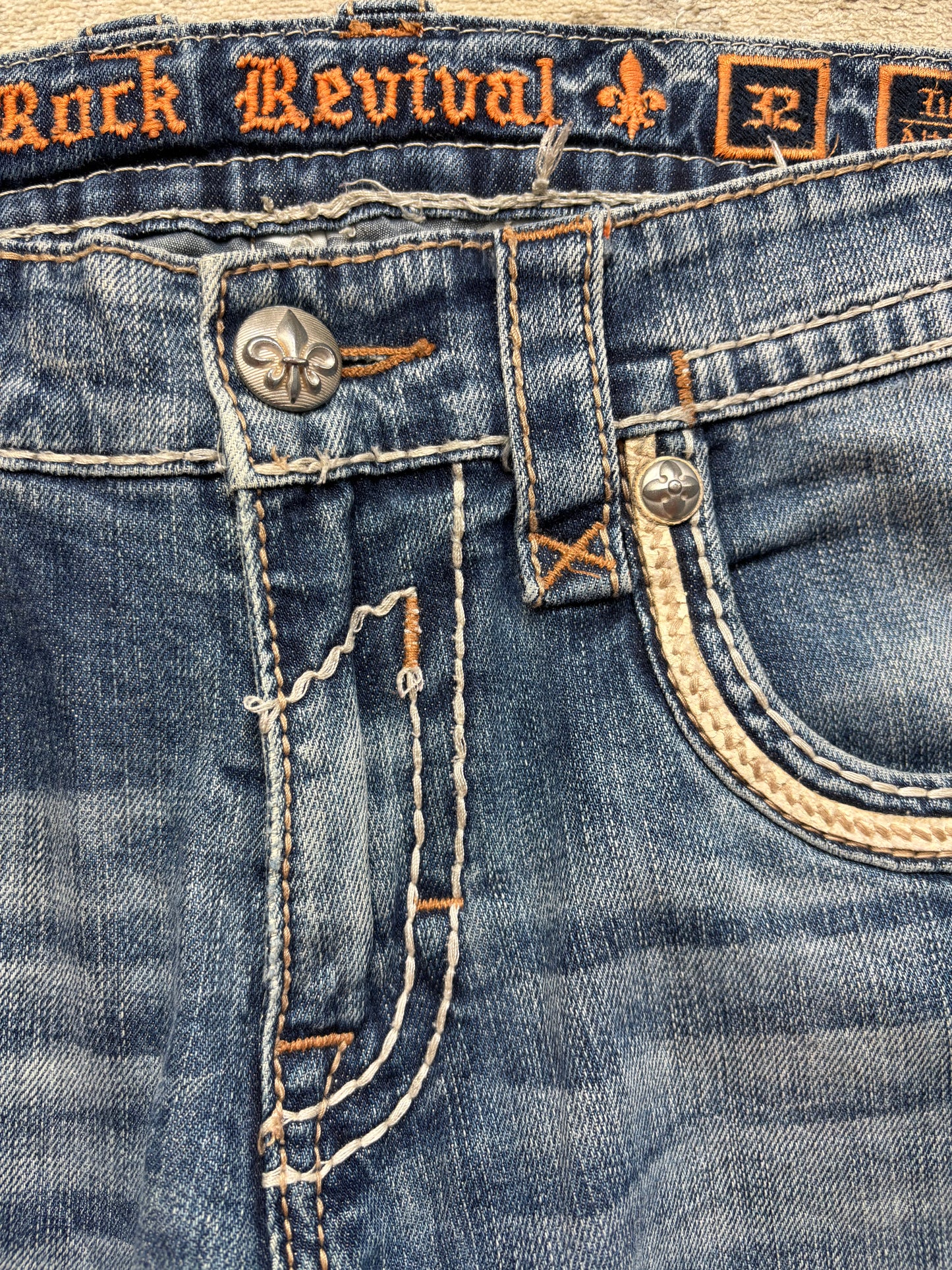 ROCK REVIVAL JEANS W32 L32 #RR25