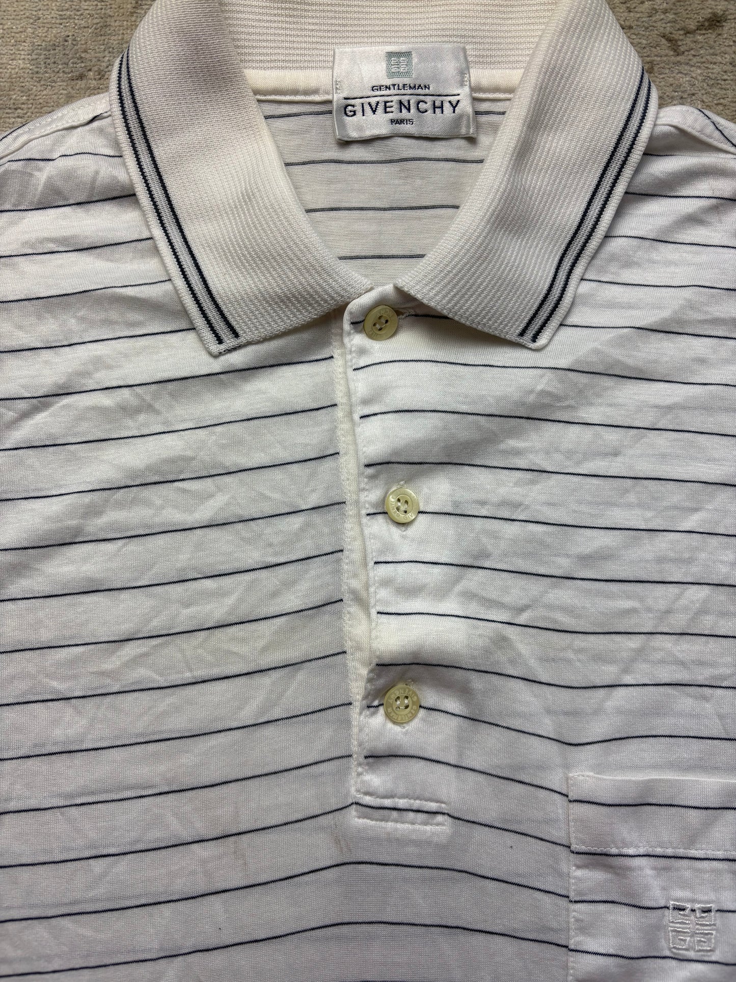 GIVENCHY WHITE POLO SHIRT (M)