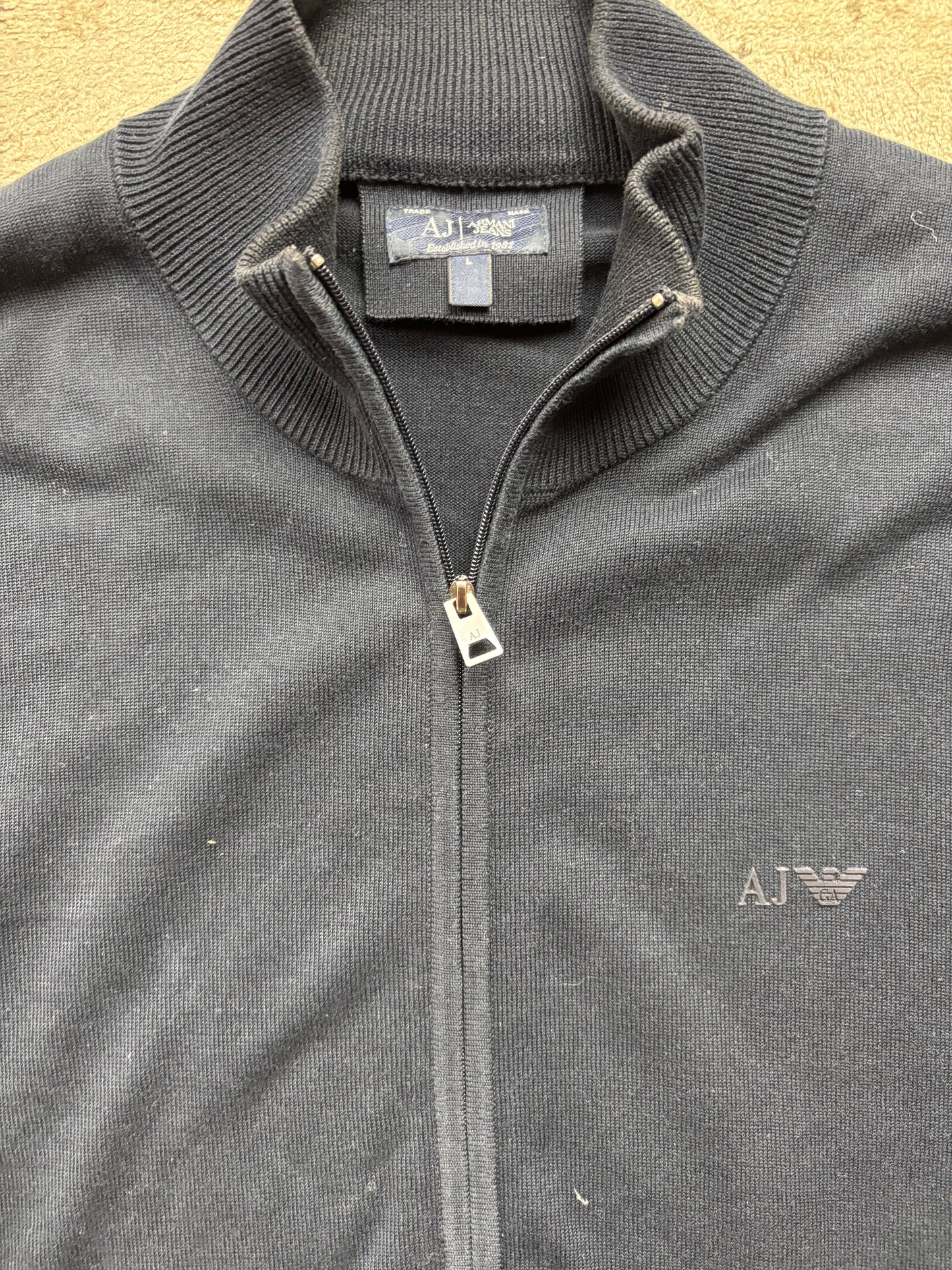 ARMANI ZIP UP KNIT (L)