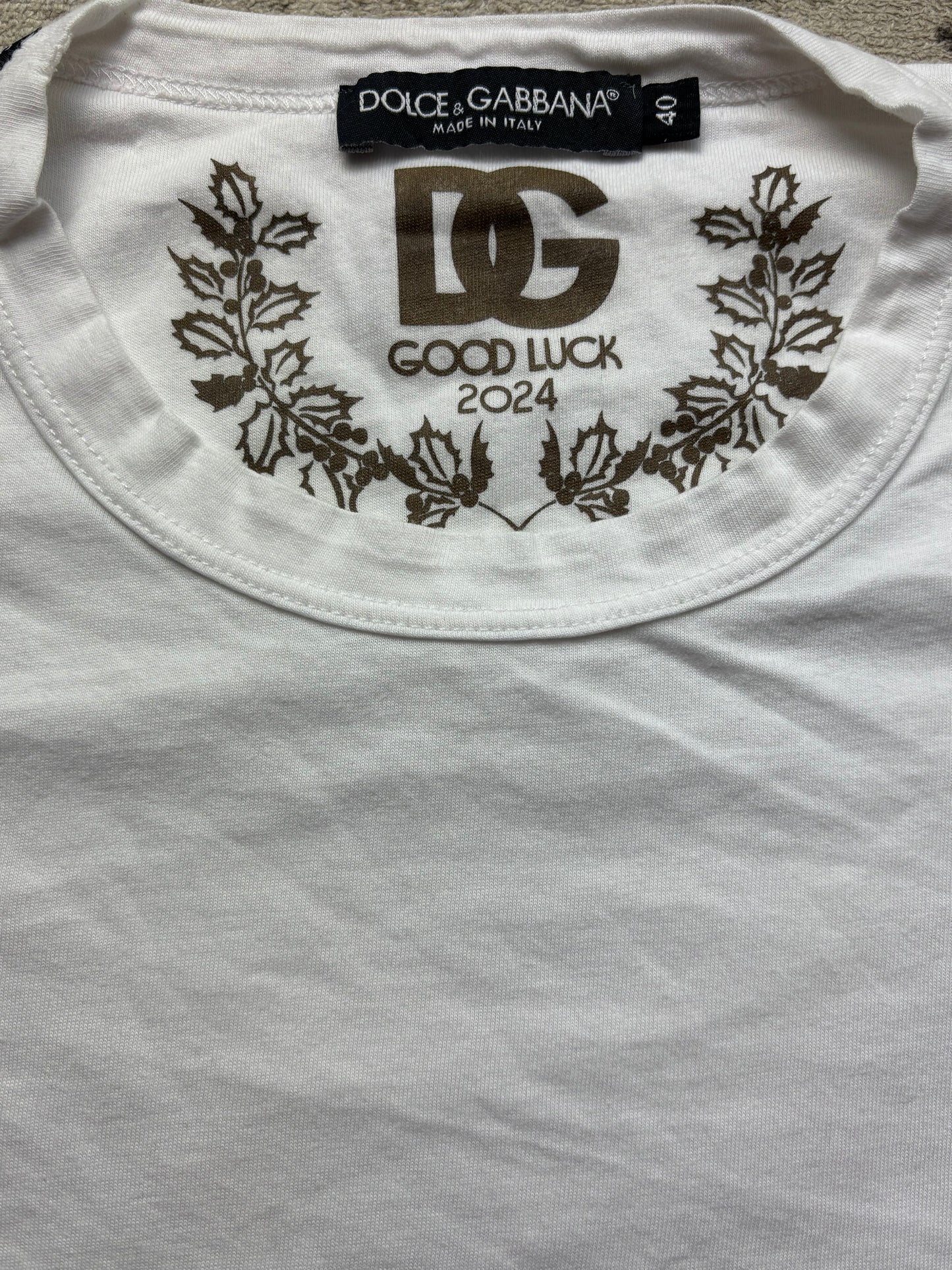DOLCE & GABBANA WHITE T-SHIRT (S)