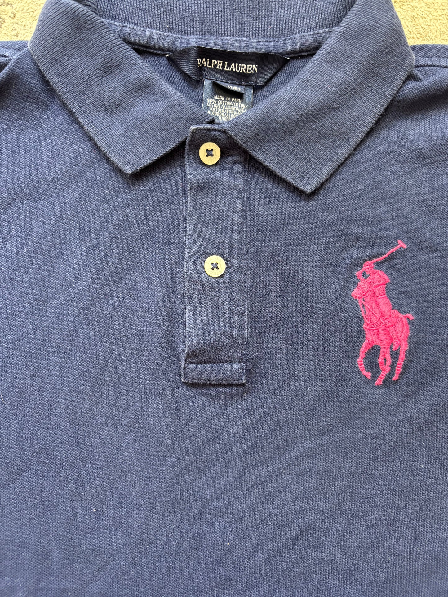 RALPH LAUREN POLO SHIRT NAVY (XS)