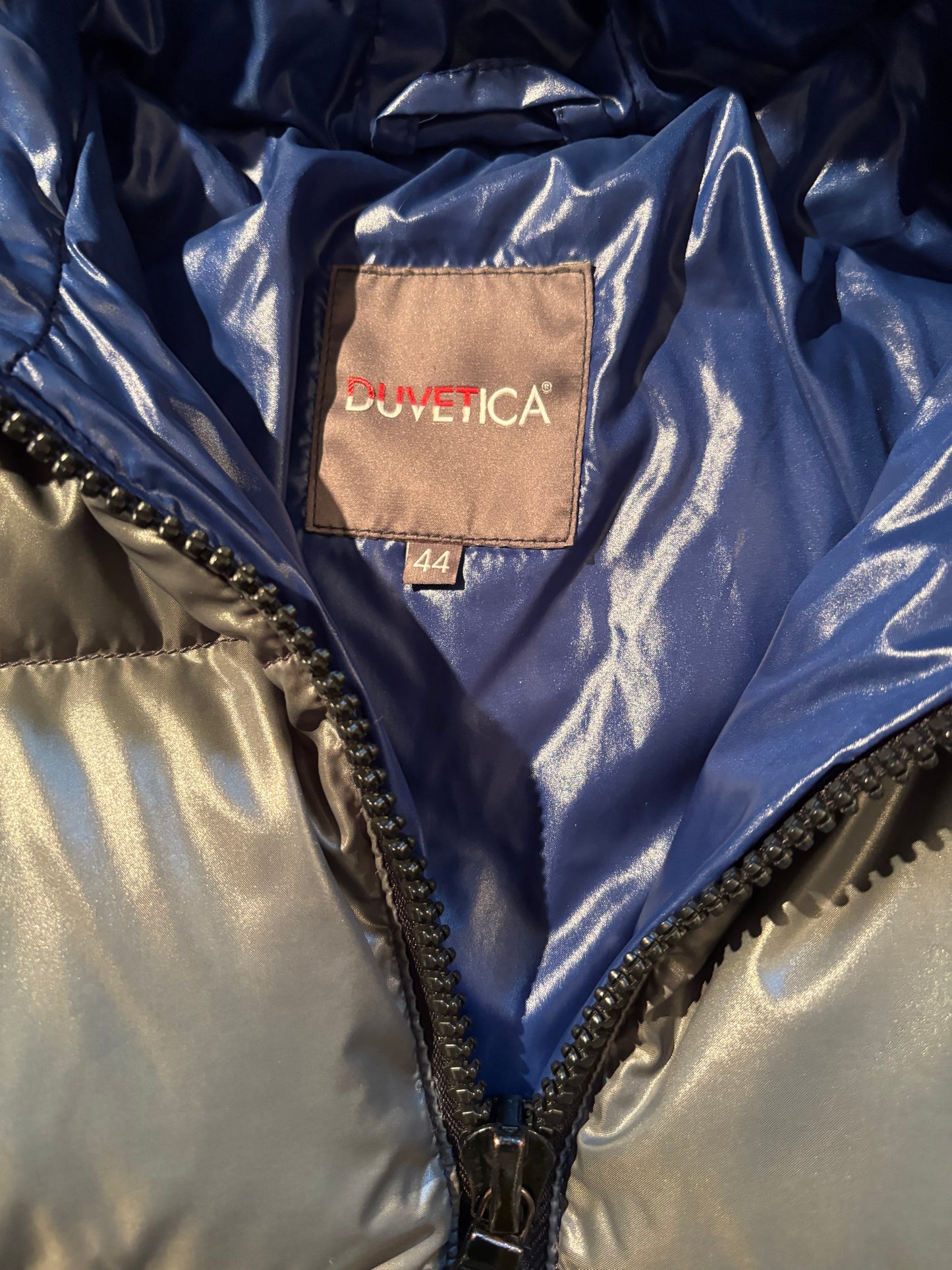 DUVETICA GREY PUFFER JACKET (S)