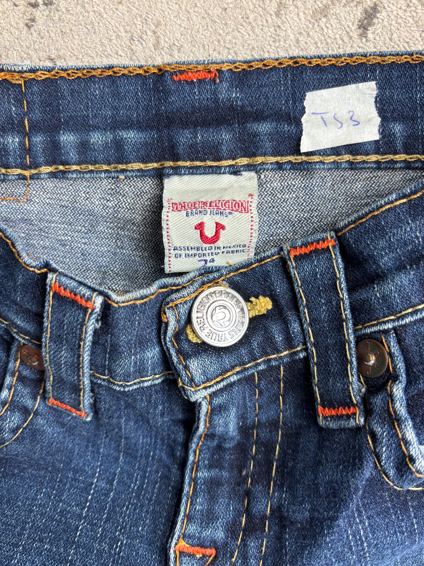 TRUE RELIGION HOT PANT W24 #S3