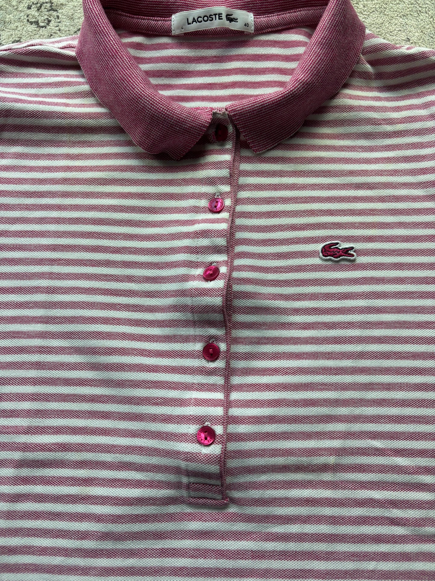 LACOSTE WOMEN POLO SHIRT PINK (S)