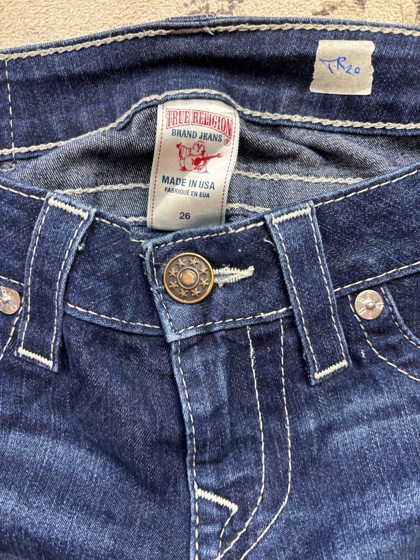 TRUE RELIGION JEANS W26 L30 #TR20