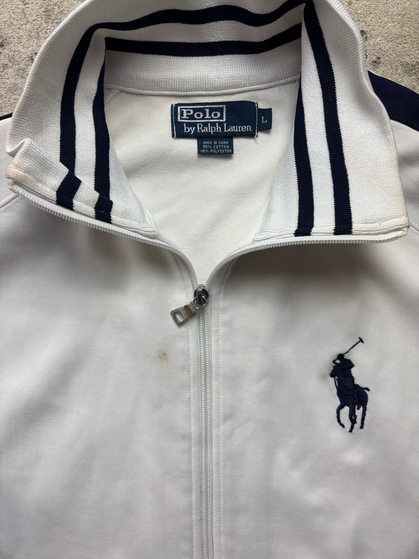 RALPH LAUREN WHITE ZIP UP VEST (L)