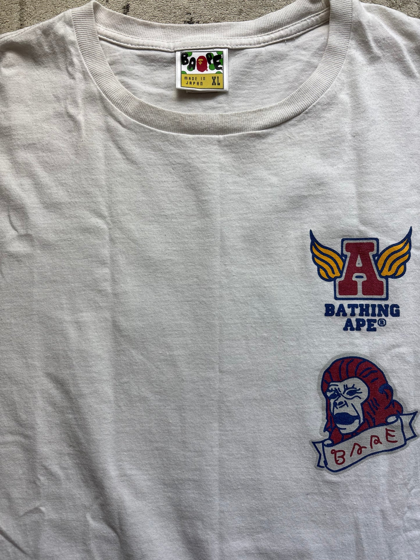 BAPE WHITE T-SHIRT (XL)