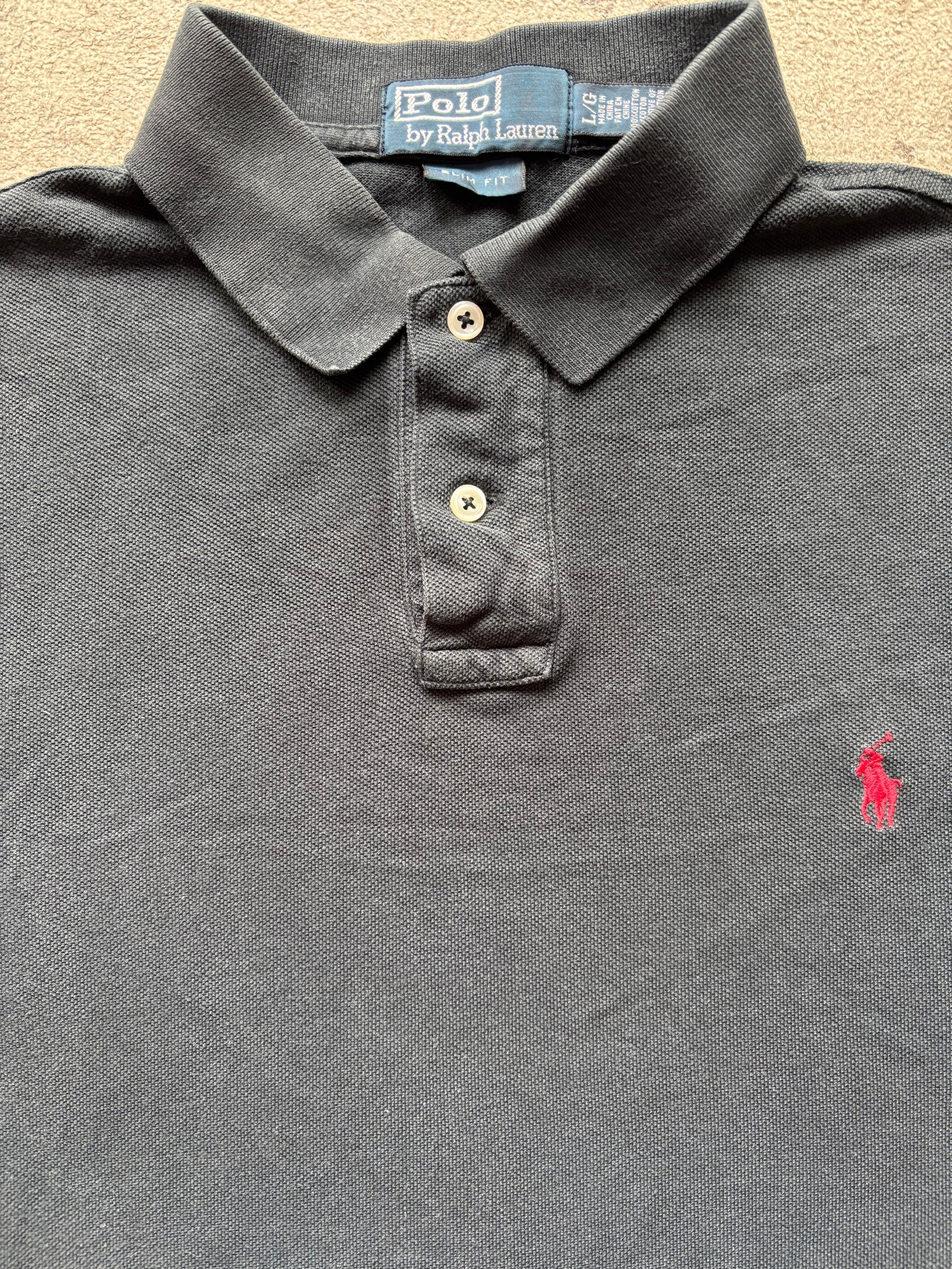 RALPH LAUREN POLO SHIRT BLACK (L)