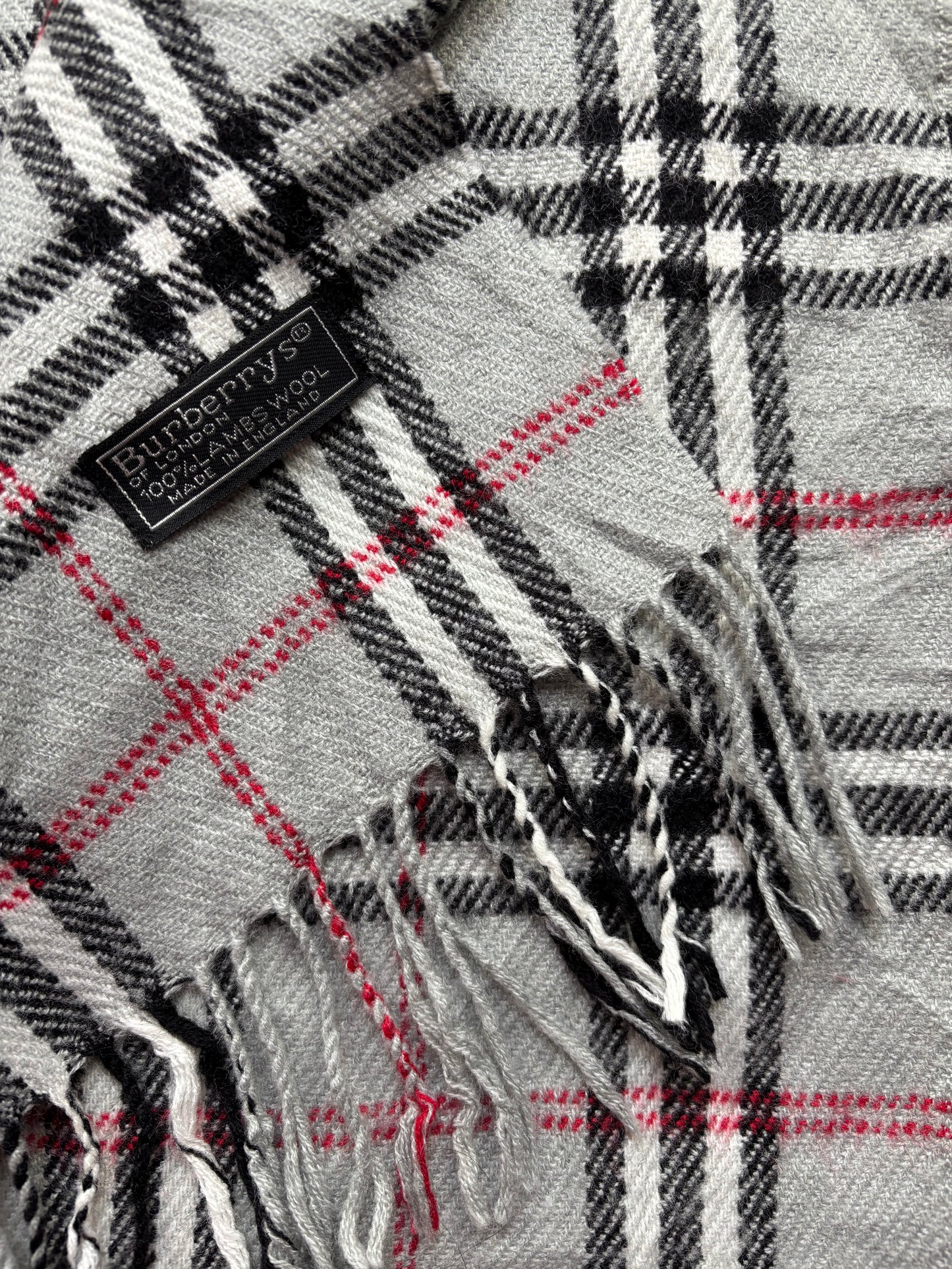 BURBERRY NOVACHECK SCARF LIGHT GREY