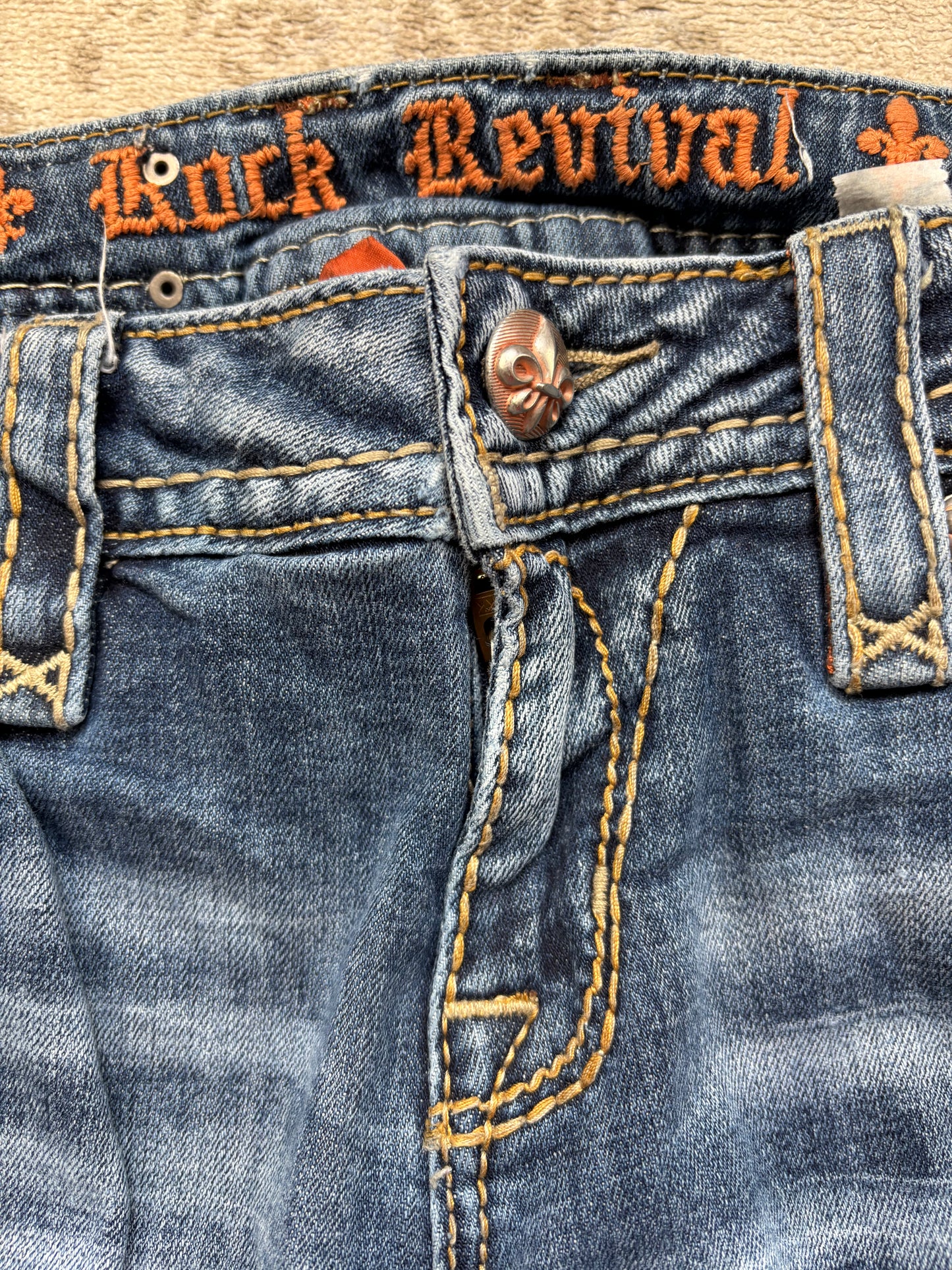 ROCK REVIVAL JEANS W27 L32 #RR3