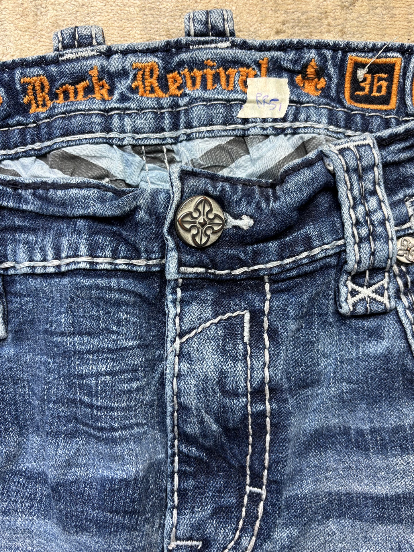 ROCK REVIVAL JEANS W36 L32 #RR51