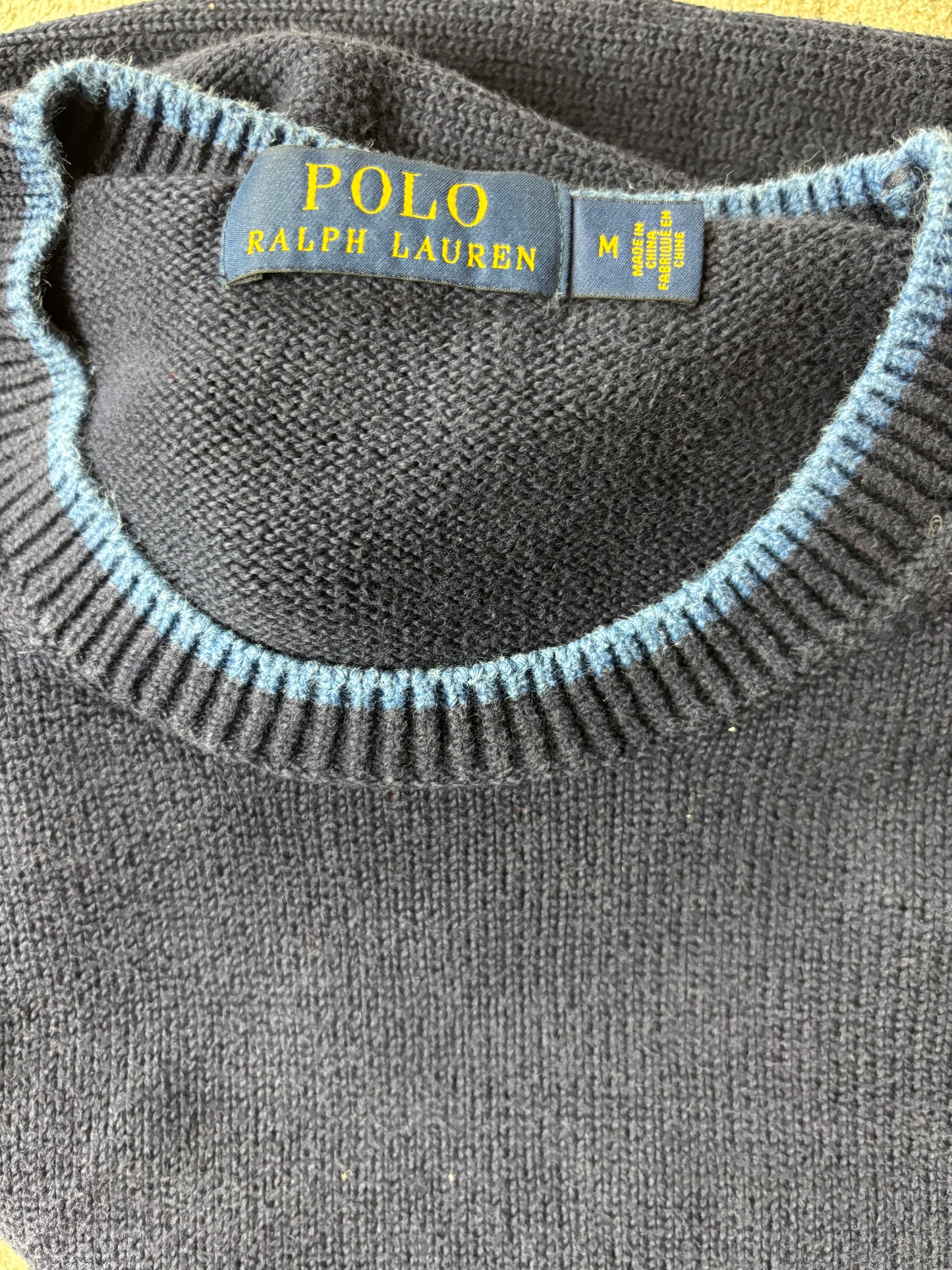 RALPH LAUREN NAVY KNIT (M)