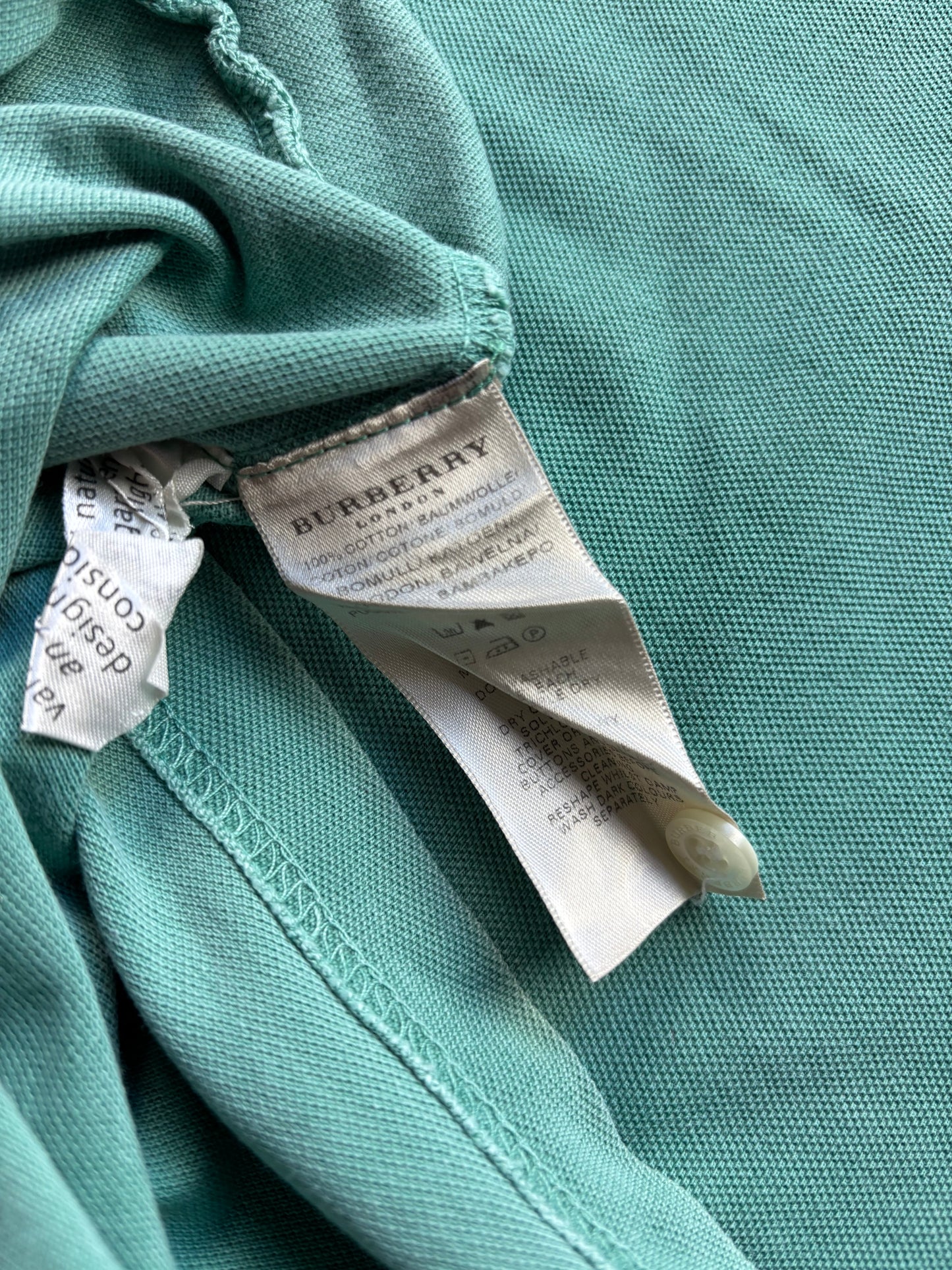 BURBERRY GREEN POLO SHIRT (M)