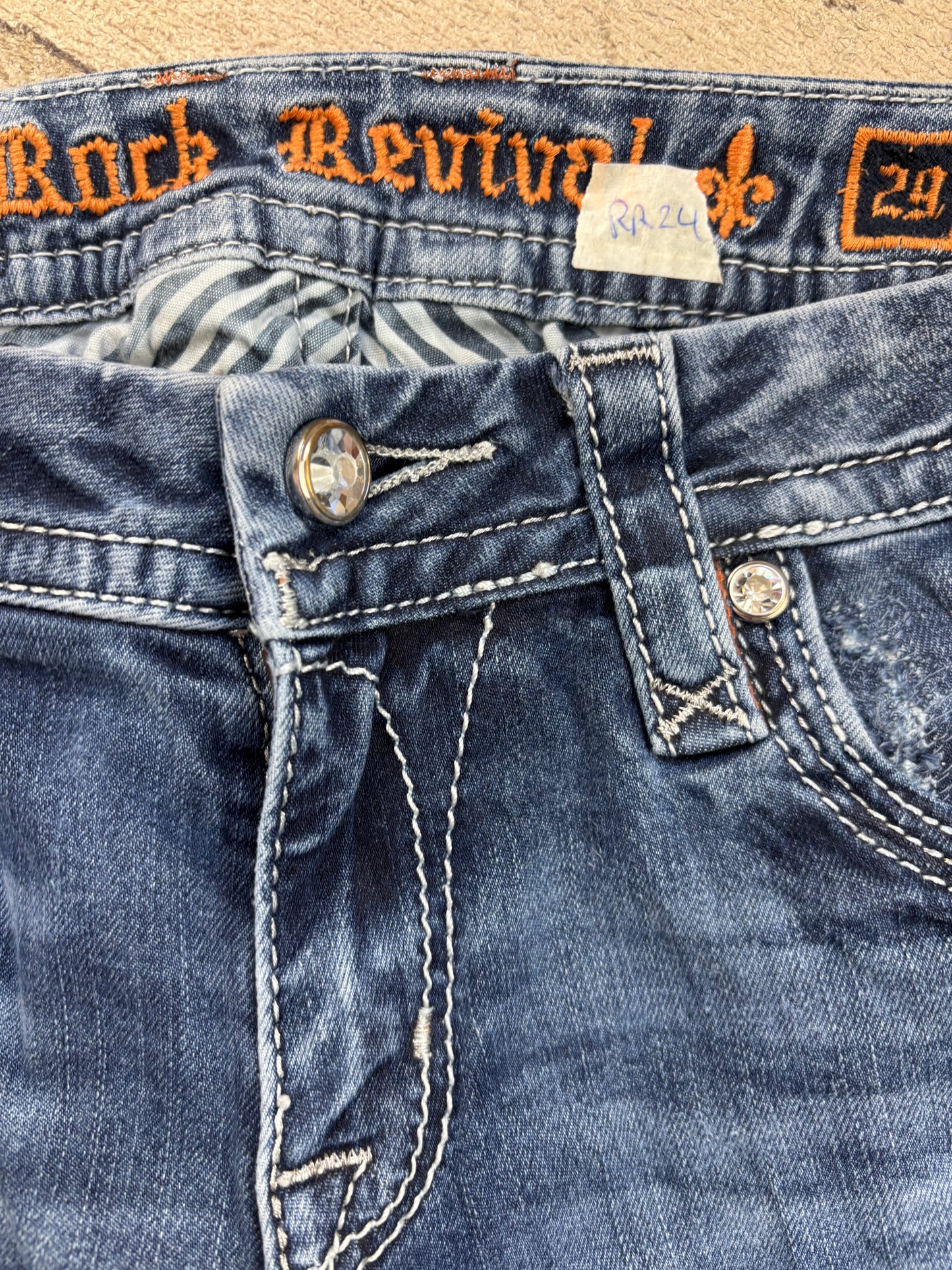 ROCK REVIVAL JEANS W29 L34 #RR24