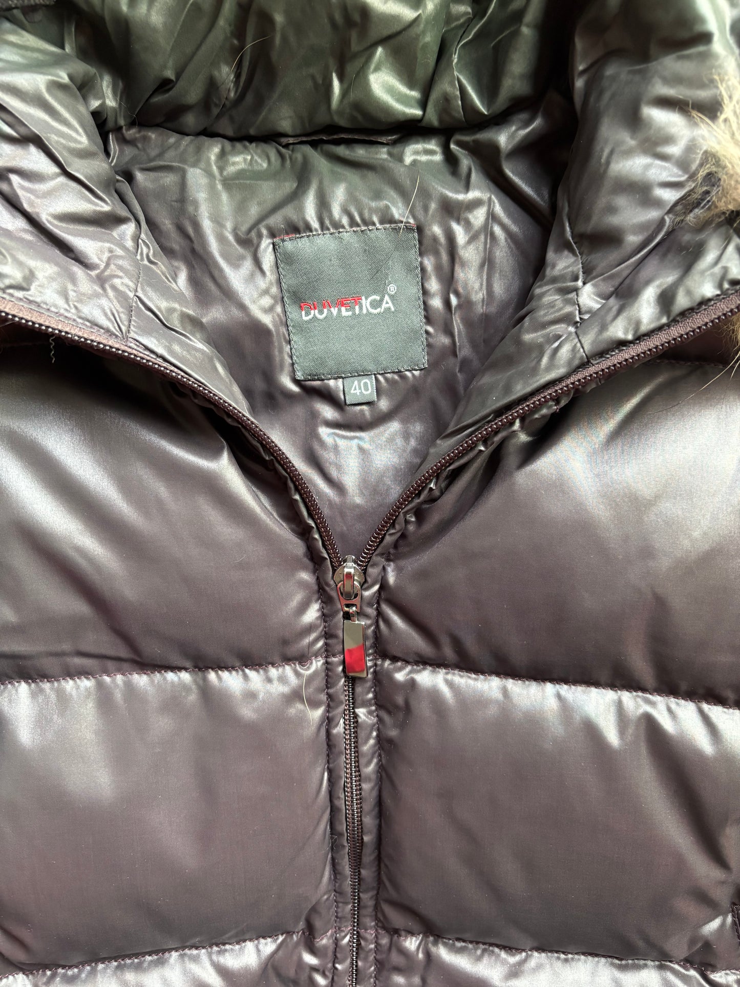 DUVETICA GREY WOMEN PUFFER JACKET (M)