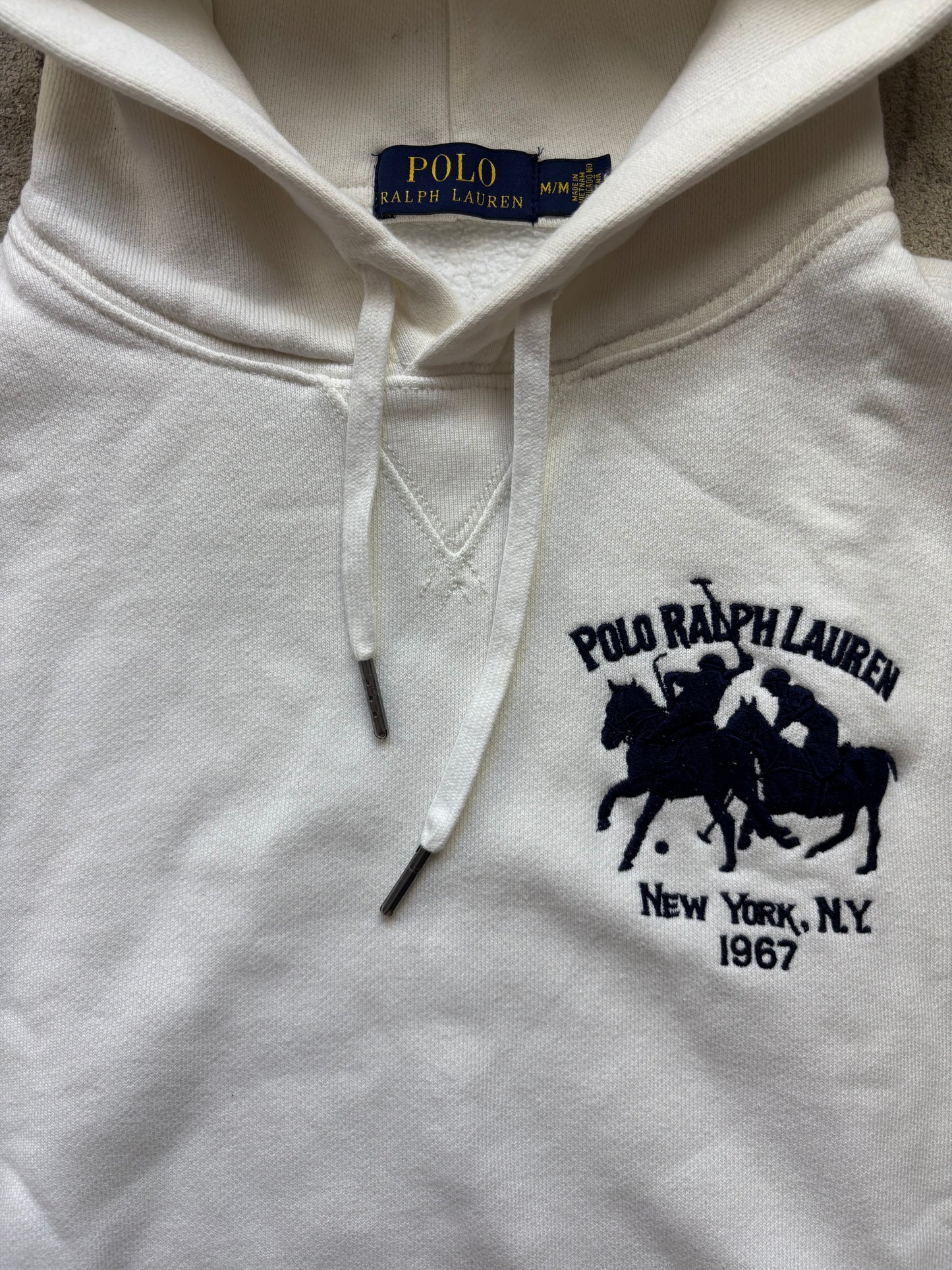 RALPH LAUREN WHITE HOODIE (M)