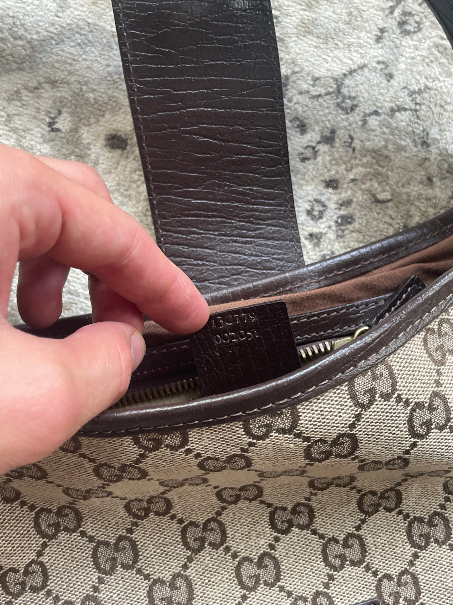 GUCCI MONOGRAM JACKIE BAG