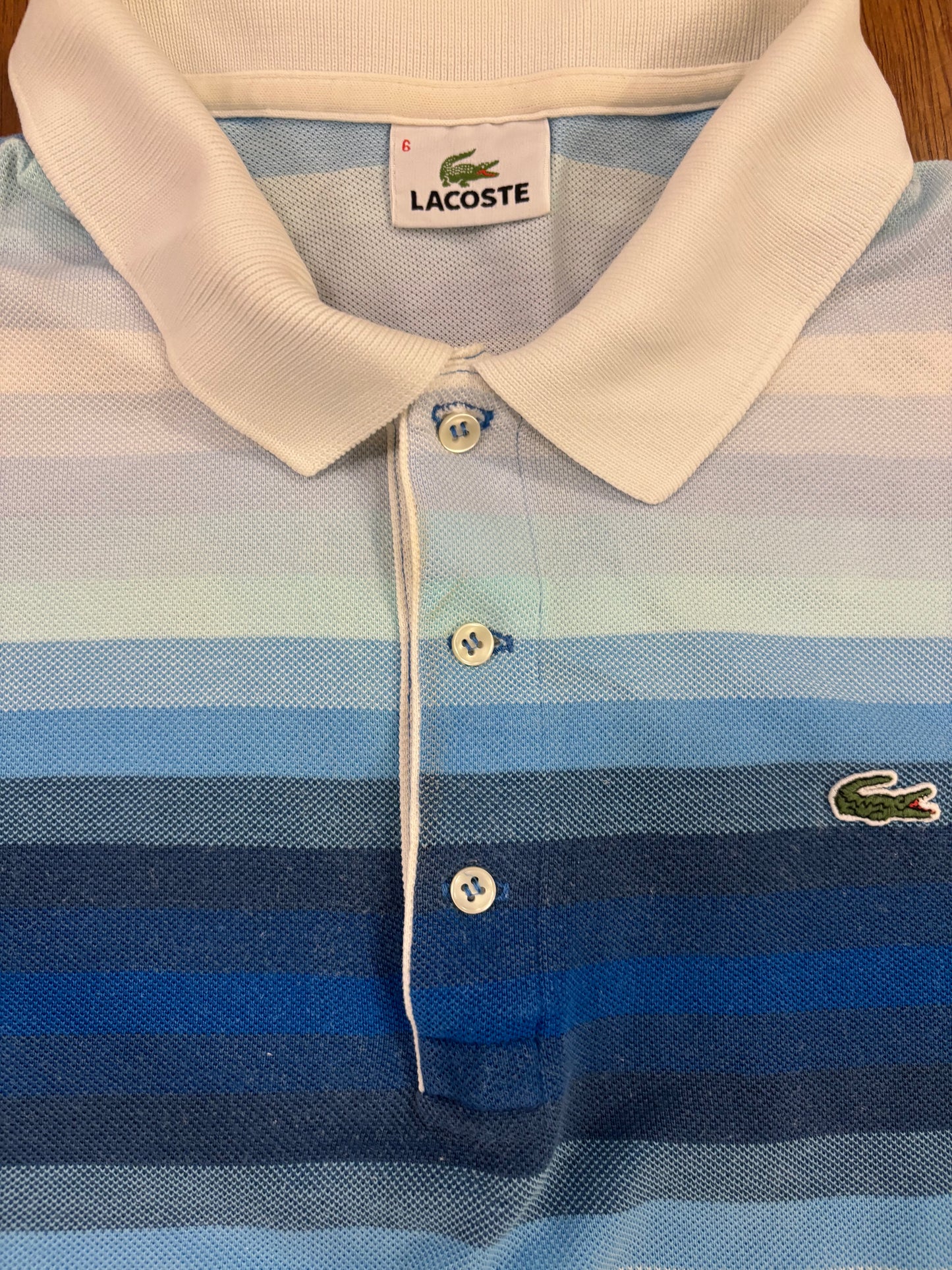 LACOSTE POLO SHIRT STRIPED (L)