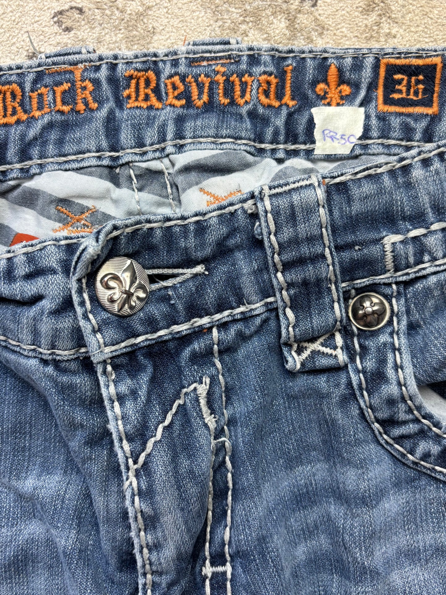 ROCK REVIVAL JEANS W36 L32 #RR50
