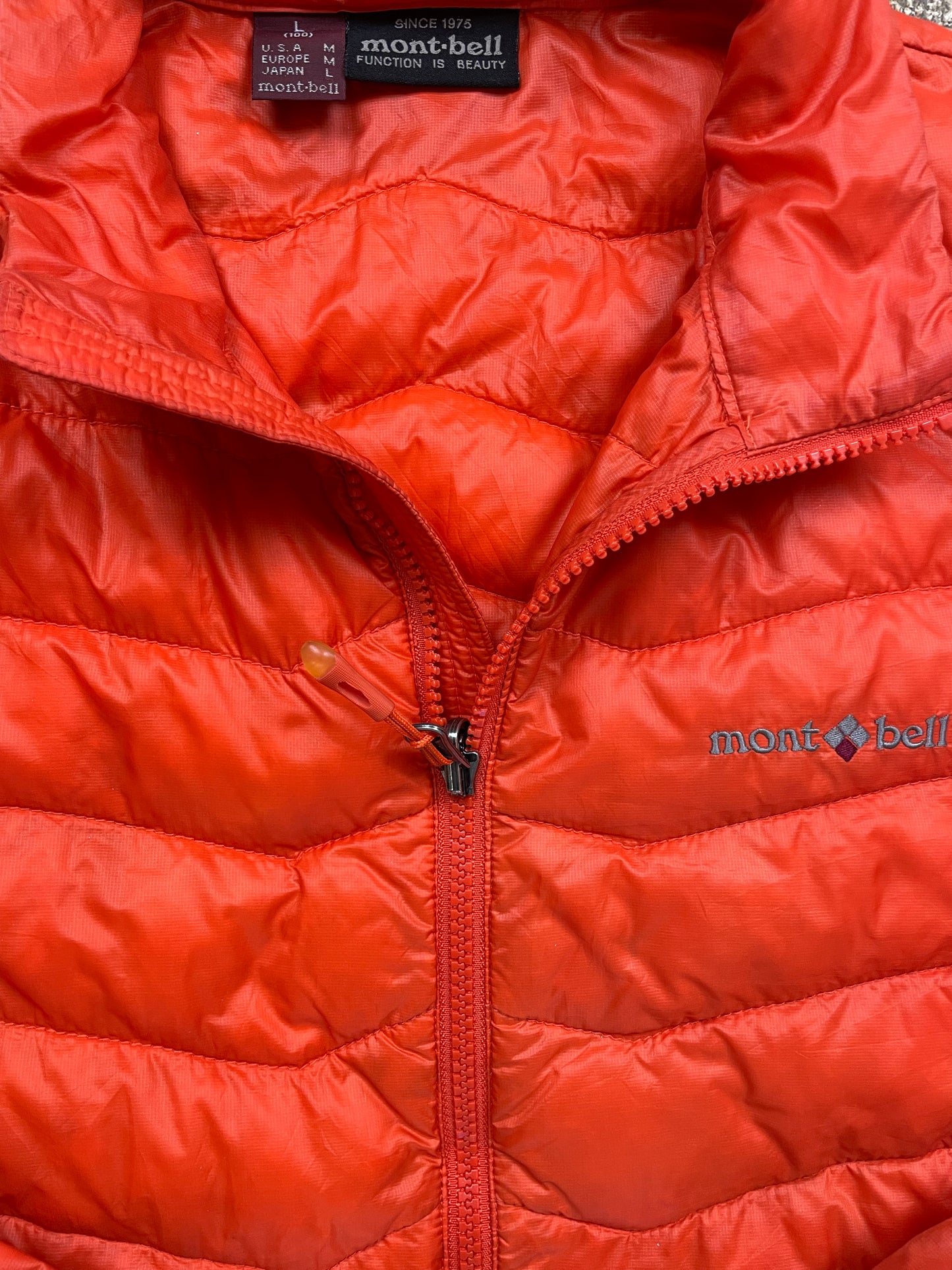 MONTBELL ORANGE PUFFER JACKET (S)
